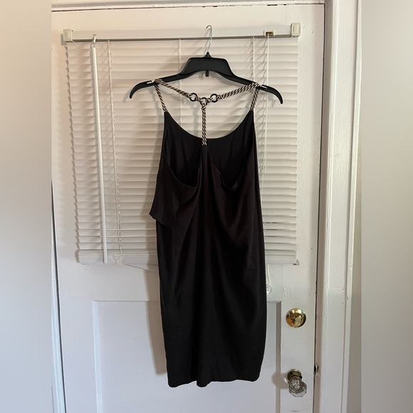 Vix Paula Hermanny Linen Charcoal Dress small - Picture 2 of 3